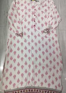 Printed White Kurta