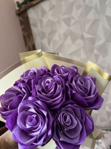 Purple Satin Rose Bouquet