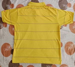 Polo Neck Yellow Tshirt