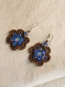 Crochet Crystal Earrings