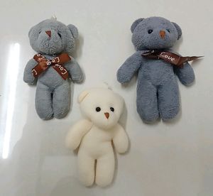 Cute Mini Teddy Soft Plush Fabric Teddy Bear Keyrings, Keychains for Gifts