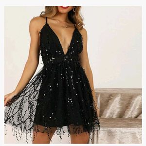 Sequin Embellished Party Dress