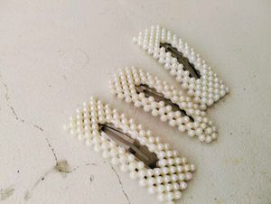 Pearl Hair Clips (Set of 3)