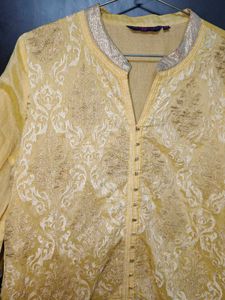Elegant Yellow Kurta – Size 36 (Trisha XL)
