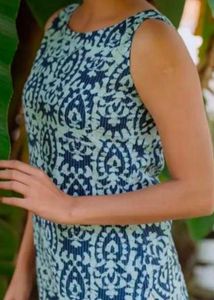Blue Patterned Kurti | XXL
