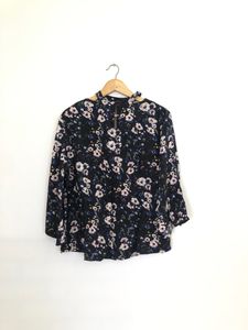 Black Printed Top