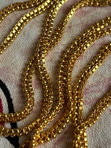 Set Of 2 - Gold Color Anklets - Simple And Elegant