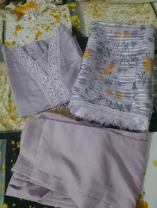 Elegant Lilac Embroidered Salwar Kameez