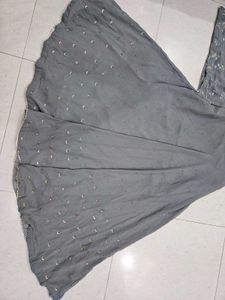 Beautiful Grey Lehenga With Kurti