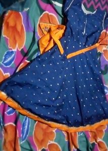 Blue & Orange Kurta