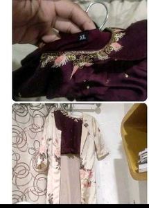 Burgundy Dhoti Pant Set with Shrug