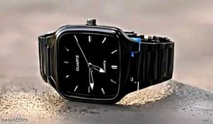 Sleek Black Quartz Watch