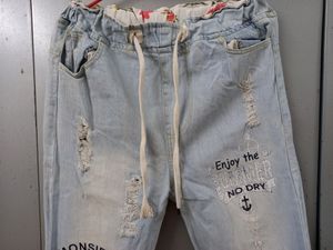 Printed Denim Jeans