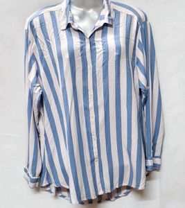 Tops For Rs.99 Only/Lavender Stripped Shirt M Size