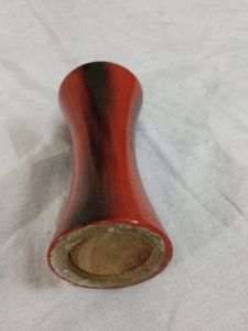 Red And Black Wooden Flower Pots With Flowers