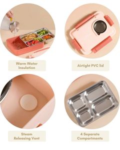 Divided Stainless Steel Bento Lunch Box
