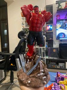 Red Hulk big 15 inch 3d printed statue and painted