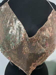 Sequin Halter Top