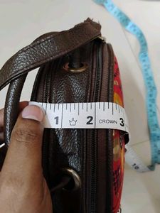 Red Kalamkari Printed Handbag