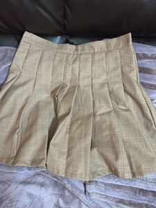 Plaid Pleated Mini Skirt