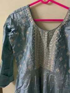 Beautiful Pastel Blue Anarkali Set.