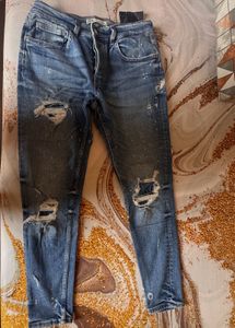 Zara Distressed Denim Jeans