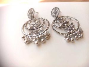 Silver Tone Dangle Earrings