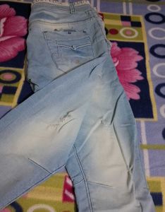 Distressed Light Wash Jeans