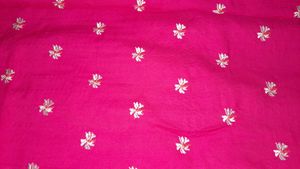 Pink Embroidered Hakoba Cotton Saree