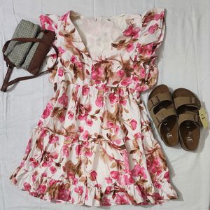 Pink Floral Dress