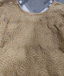 Embroidered Beige Kurti