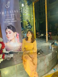 Peach Embroidered Kurta Set. it is padded