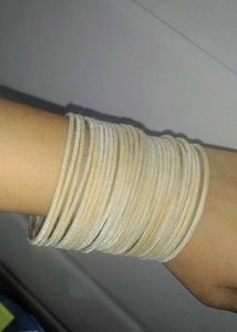 Velvet Cream Color Bangles