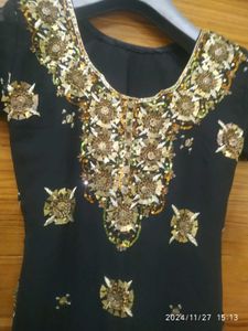 Beautiful Black Party Wear Suit Set