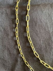 Set Of 2 Gold Link Necklace
