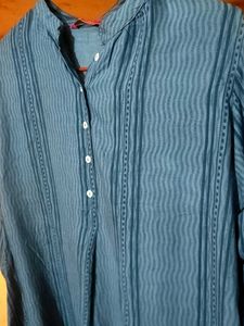 Blue Striped Tunic Top