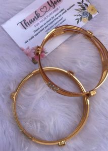 Gold Tone Bangle Set