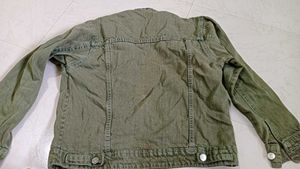 Olive Green Denim Jacket