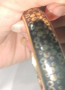 Elegant Gold &amp; White Patterned Bangle (Any 1)