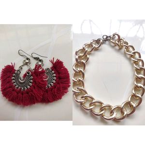 combo of Choker n Tassel Earrings
