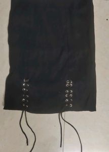 Black Co-ord Mini Skirt Set Women