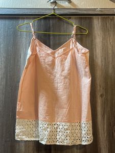 Pink Lace Trim Cami Top