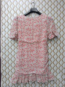 New With Tag Cute Floral Korean Midi Dress