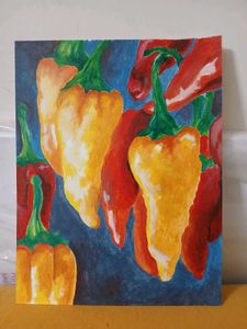 Handpainted Acrylic Painting On Paper