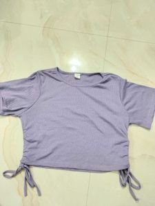 Cute Lavender Crop Top
