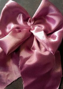 Green Satin Hair Bow