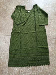 Green Kurti With Beautiful Design