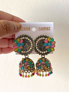 Multi Coloured Jhumka