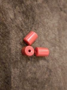 Coral Barrel Beads - Set of 3