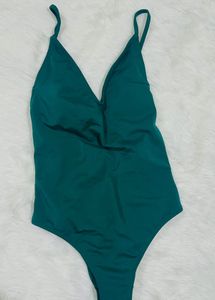 Trendyol Green Solid Swimsuit